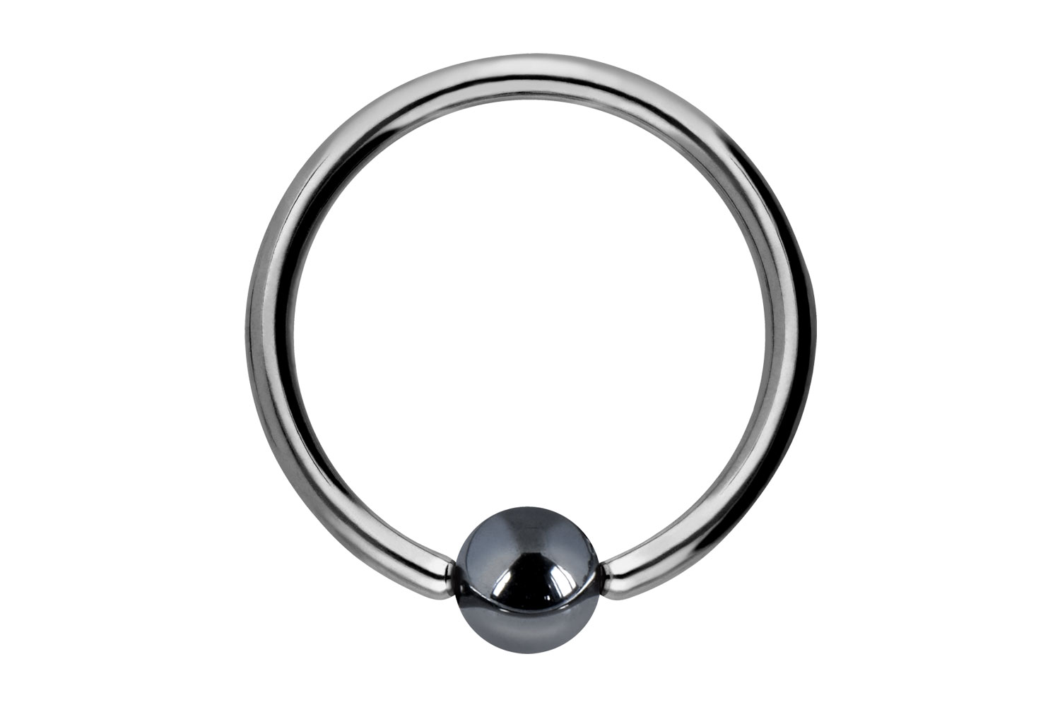 Titanium ball closure ring HEMATITE BALL ++SALE++
