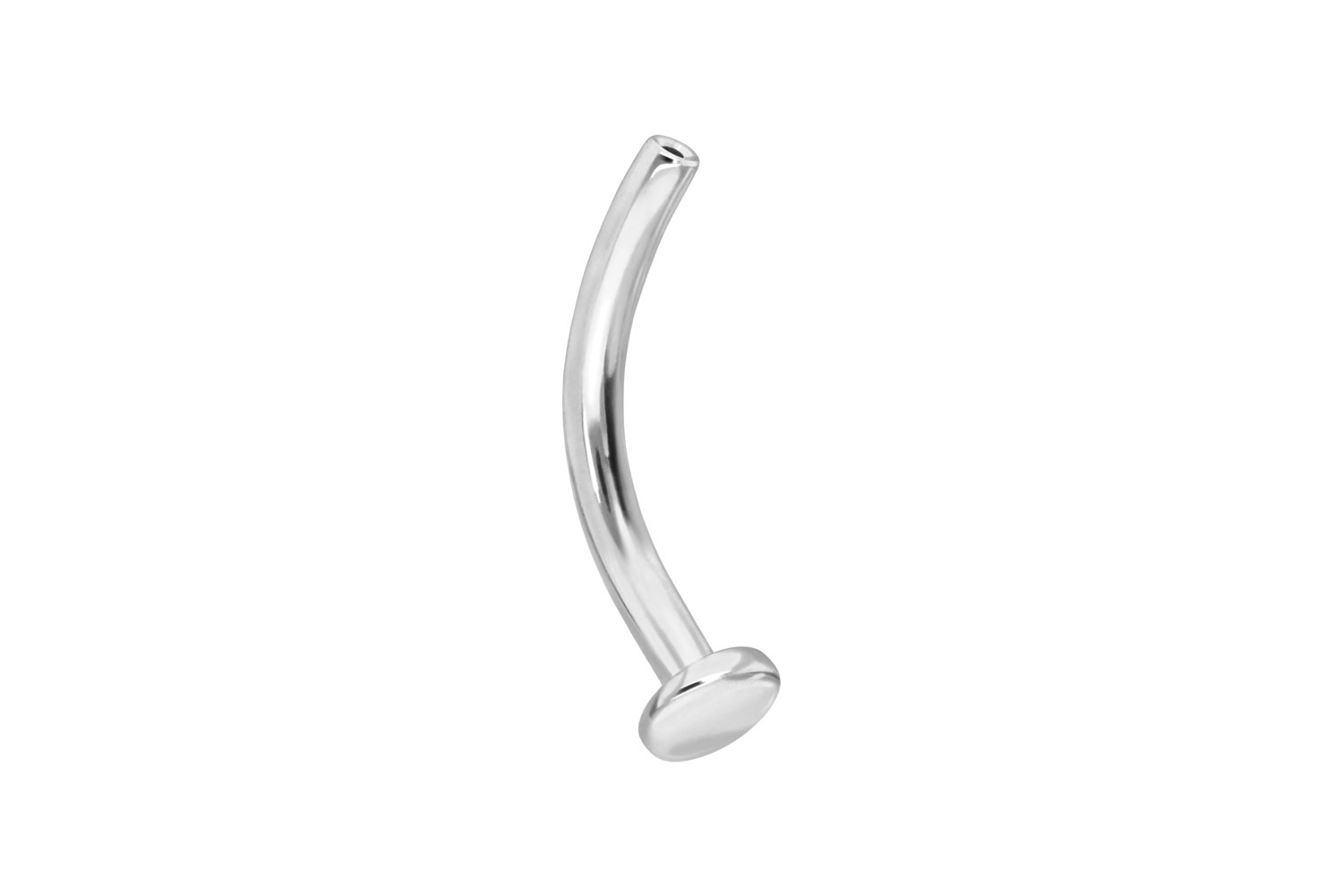 Titanium labret without ball CURVED