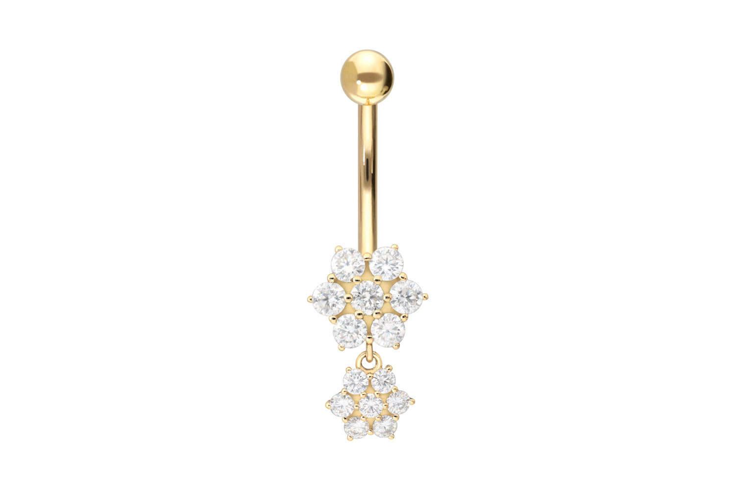 18 Karat Gold Bananabell 2 MOISSANIT-BLUMEN