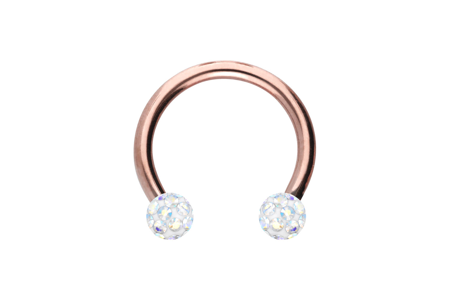 Titanium circular barbell EPOXY BALLS