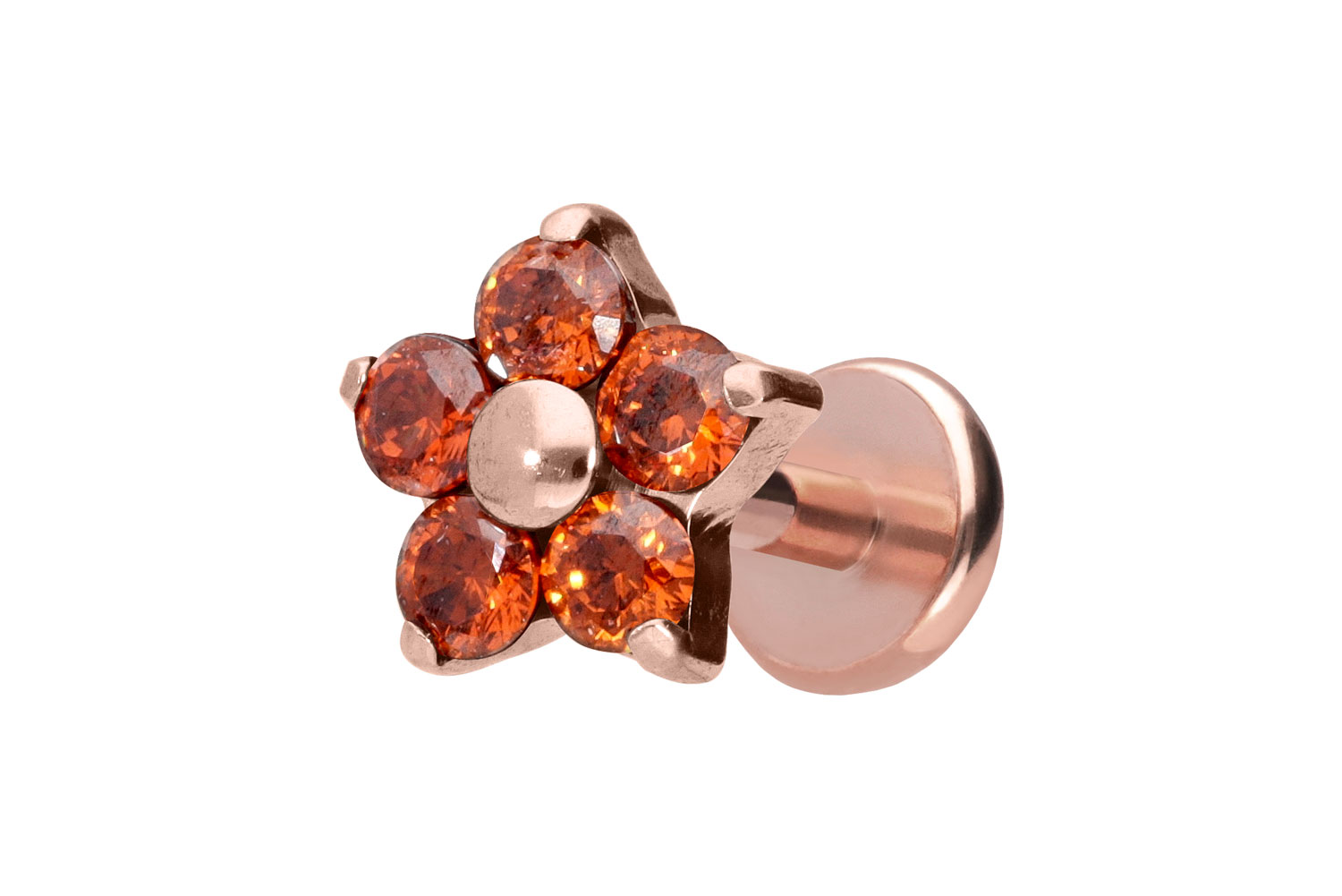 Titan Labret mit Push Fit KRISTALLBLUME