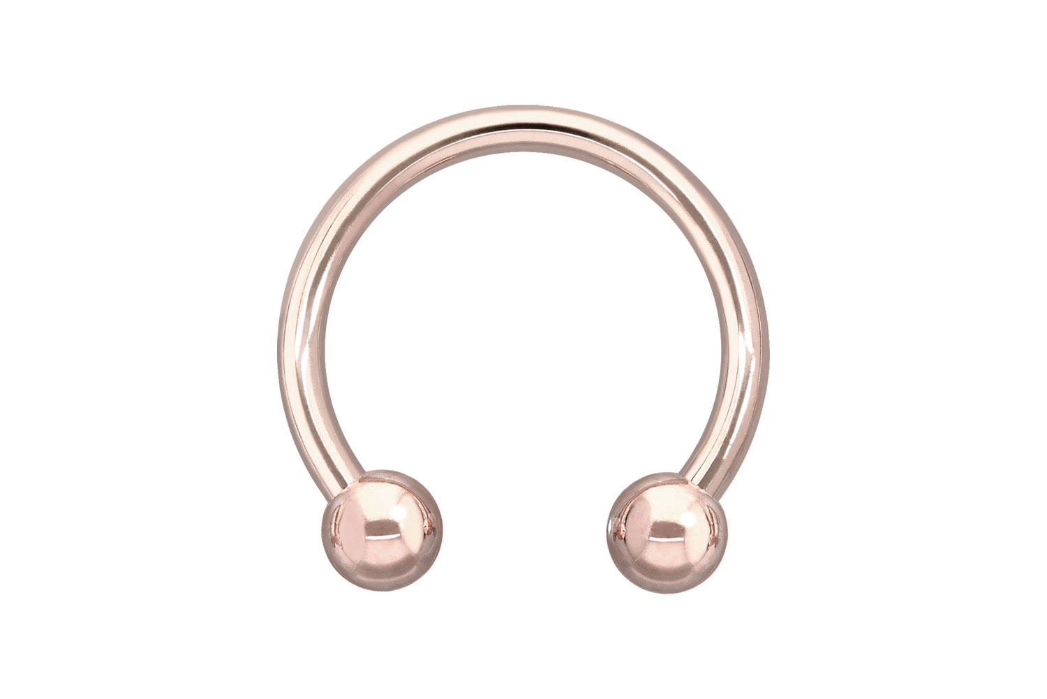 14/18 carat gold circular barbell