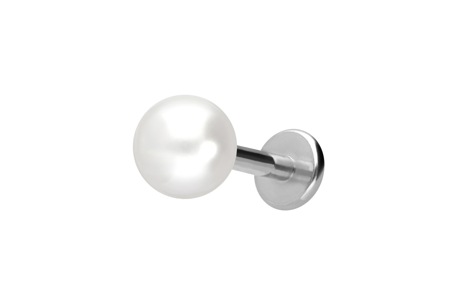 Titan Labret mit Innengewinde SYNTHETISCHE PERLE