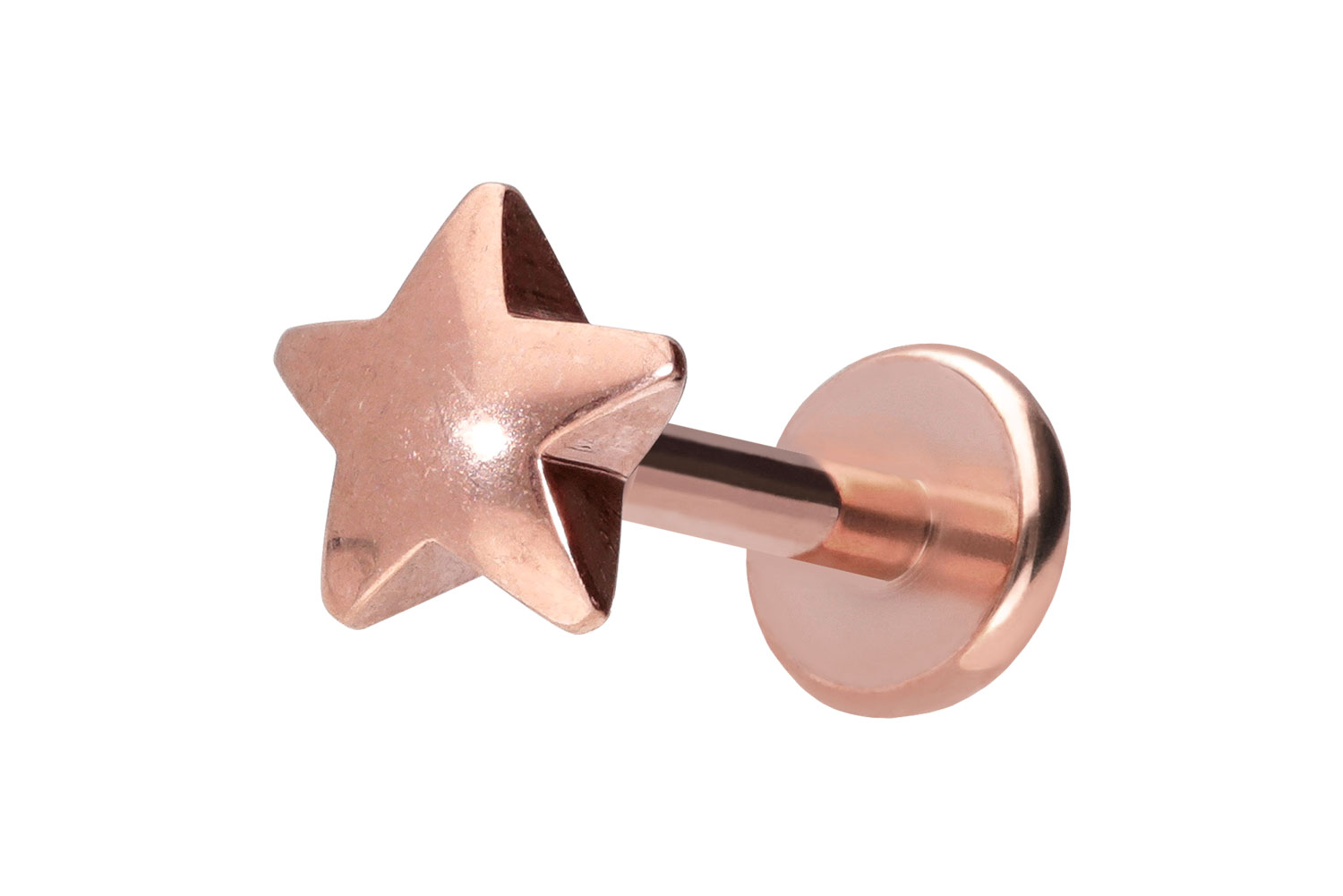 Titanium labret with push fit STAR