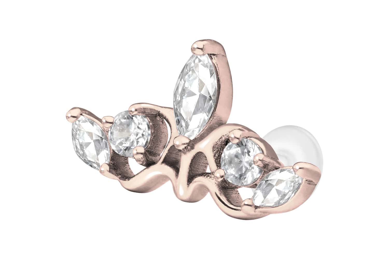 PTFE labret with internal thread + titanium attachment GOTHIC CROWN