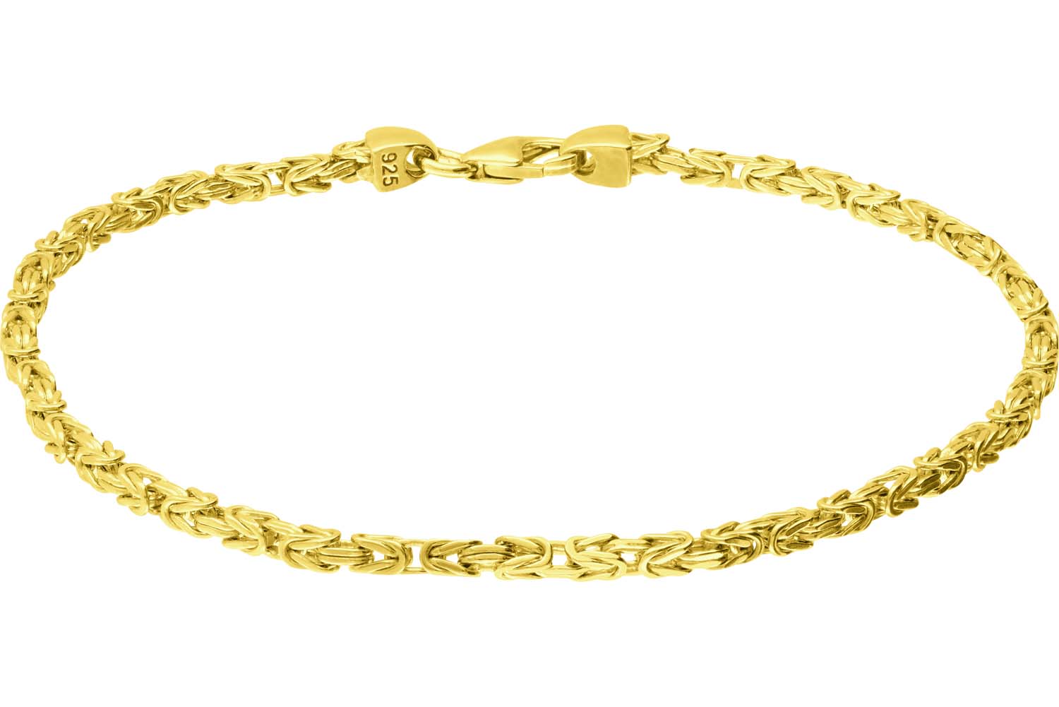 925er Silber Königsarmband rhodiniert / vergoldet