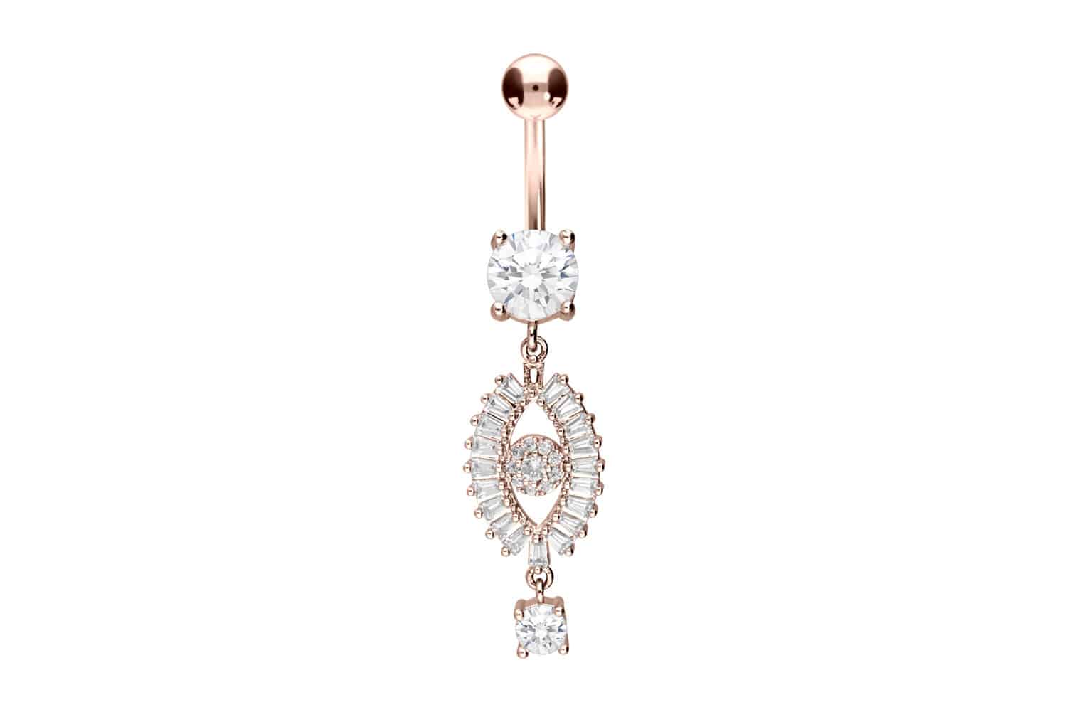 Surgical steel bananabell CRYSTAL EYE