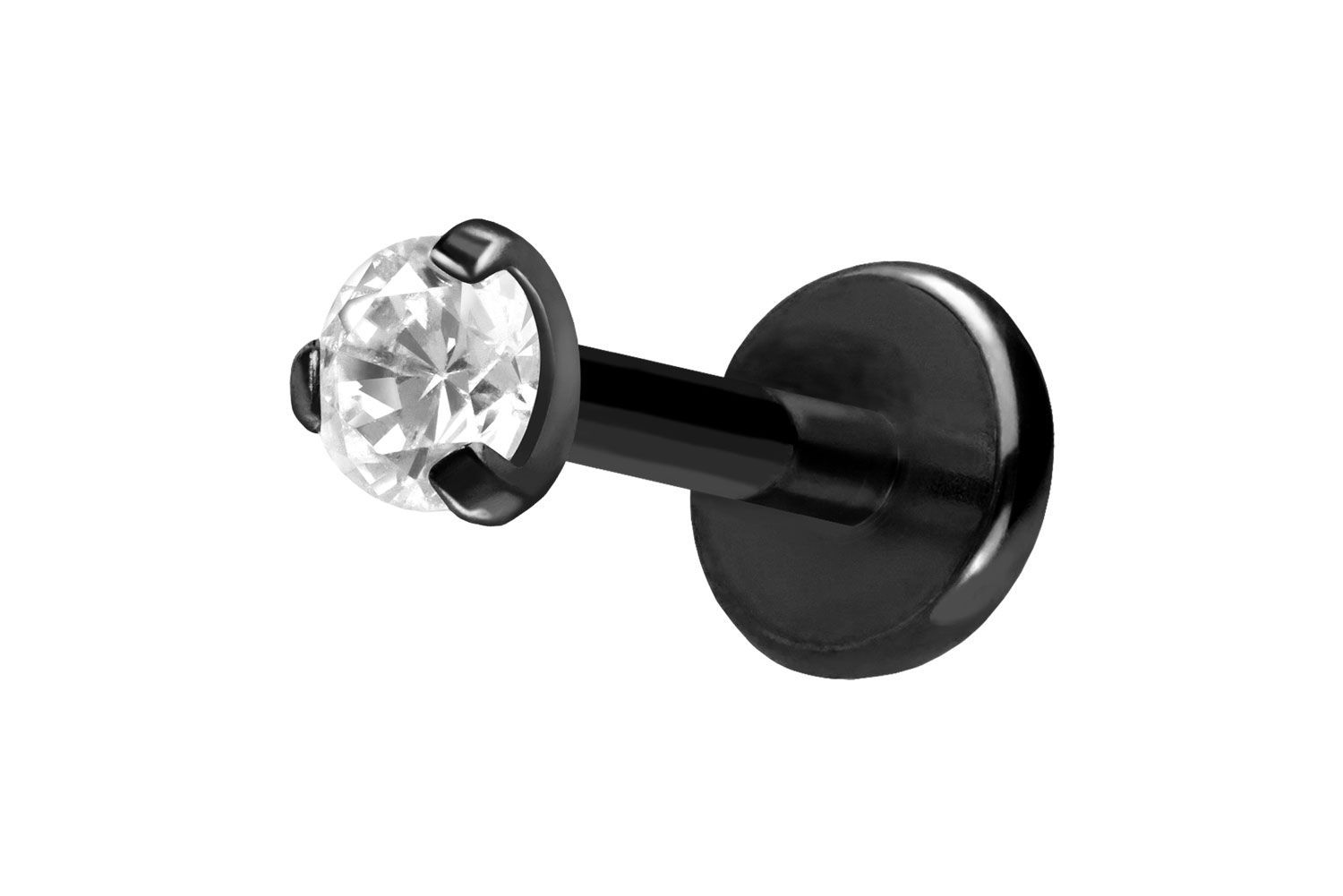 Titanium labret with push fit SET CRYSTAL