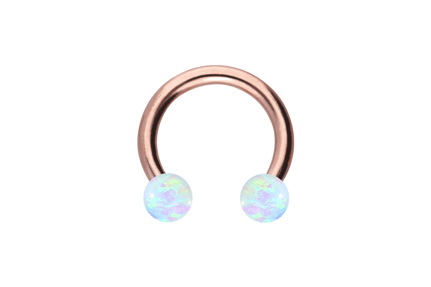 Surgical steel circular barbell SYNTHETIC OPALS