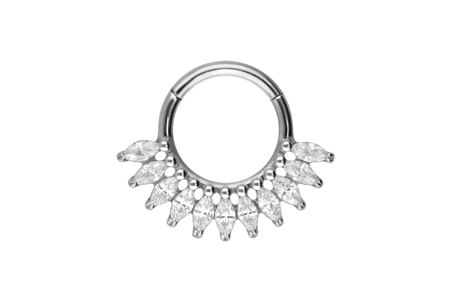 Titan Segmentring Clicker KRISTALLFÄCHER