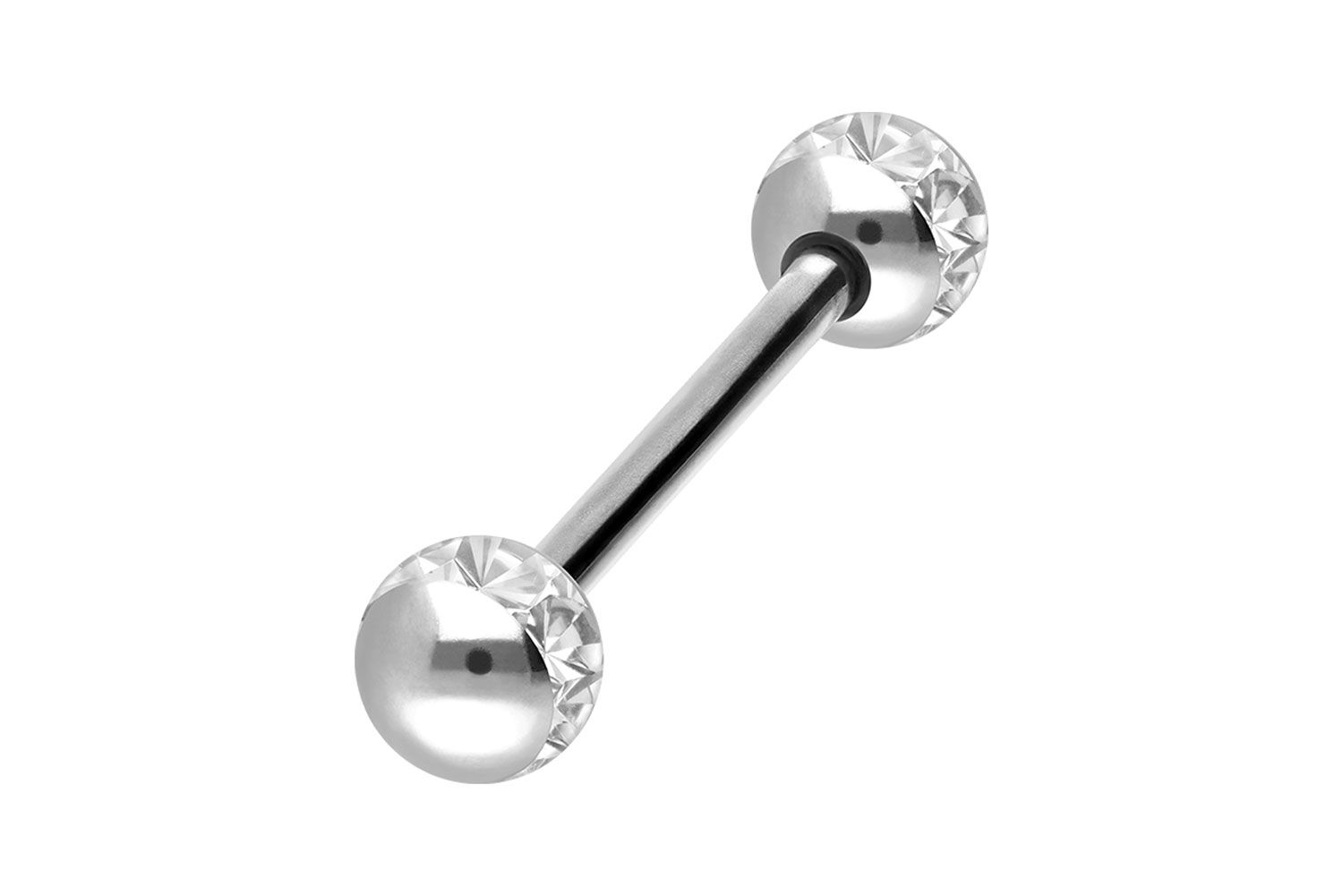 Surgical steel barbell EPOXY RING BALLS