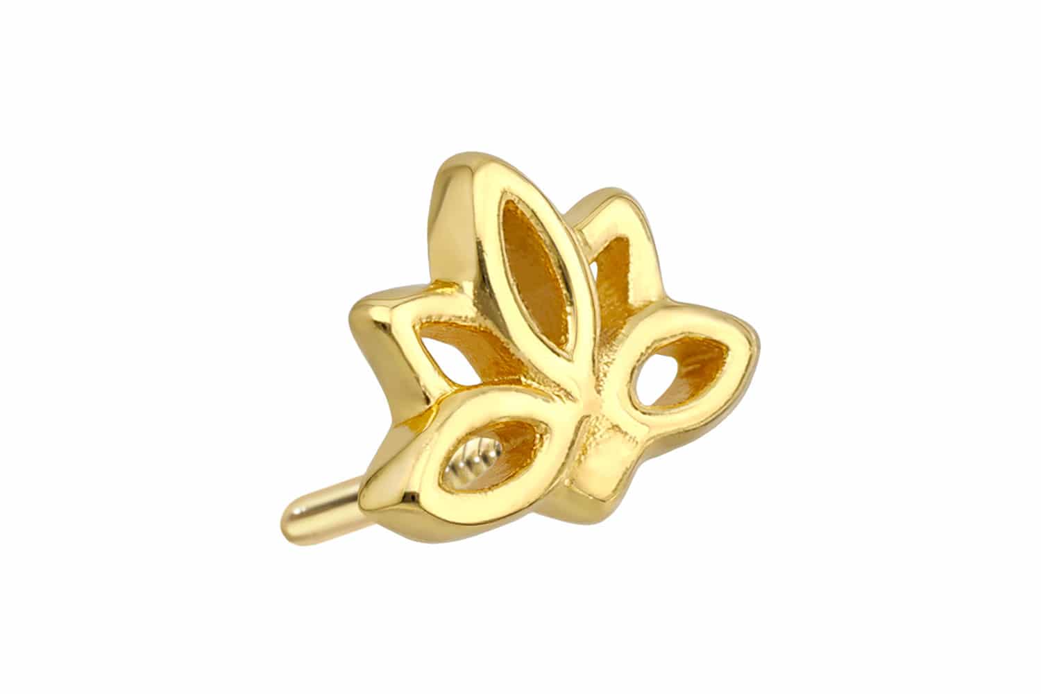 925 silver screw-in attachment with external thread LOTUS BLOSSOM