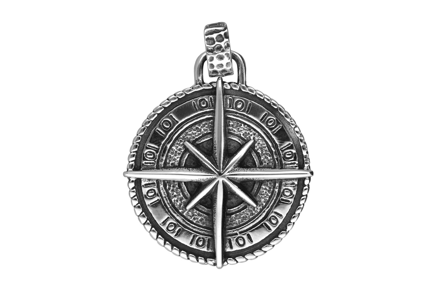 Surgical steel pendant COMPASS