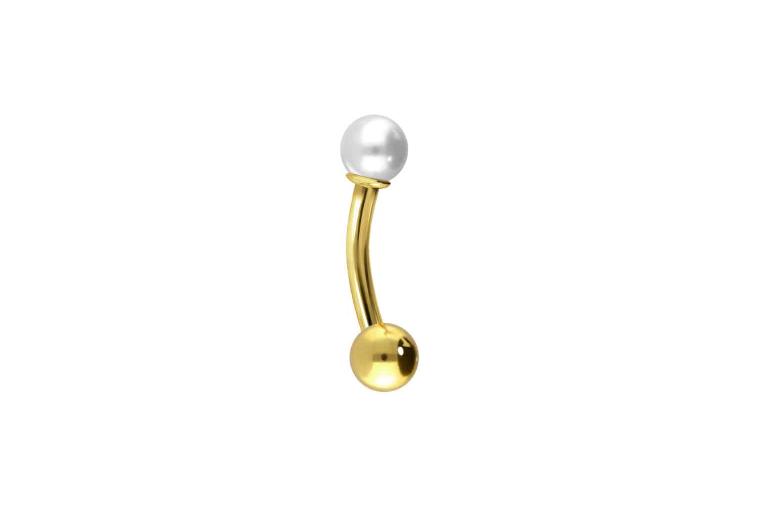 18 carat gold banana GENUINE FRESH WATER PEARL