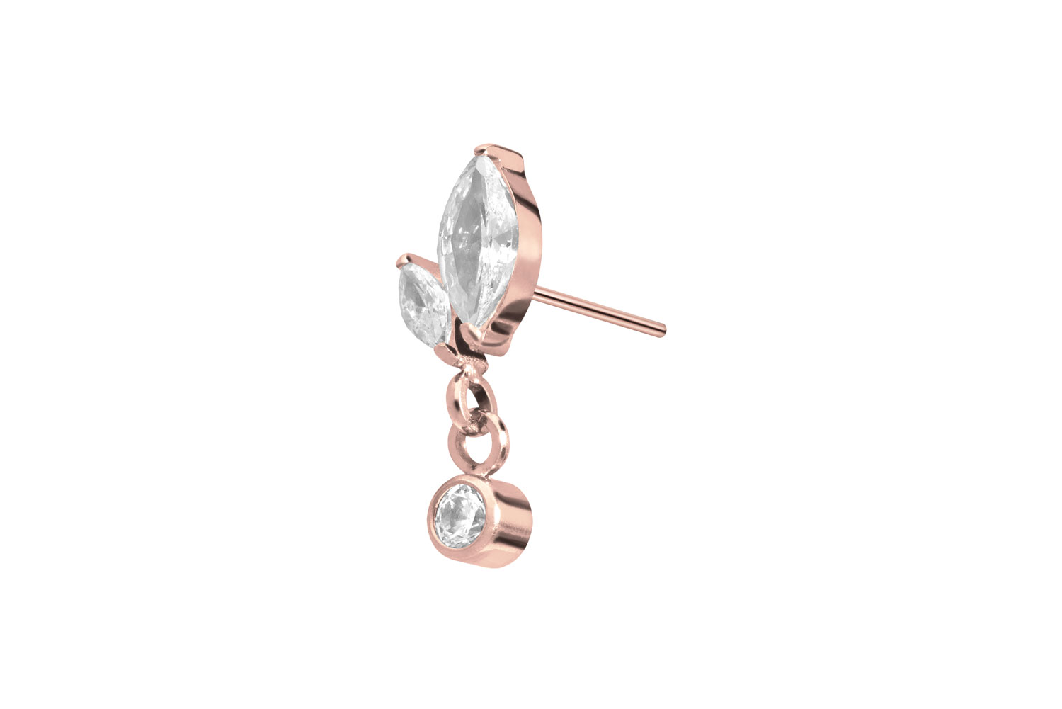 Titan Aufsatz mit Push Pin KNOSPE + KRISTALL