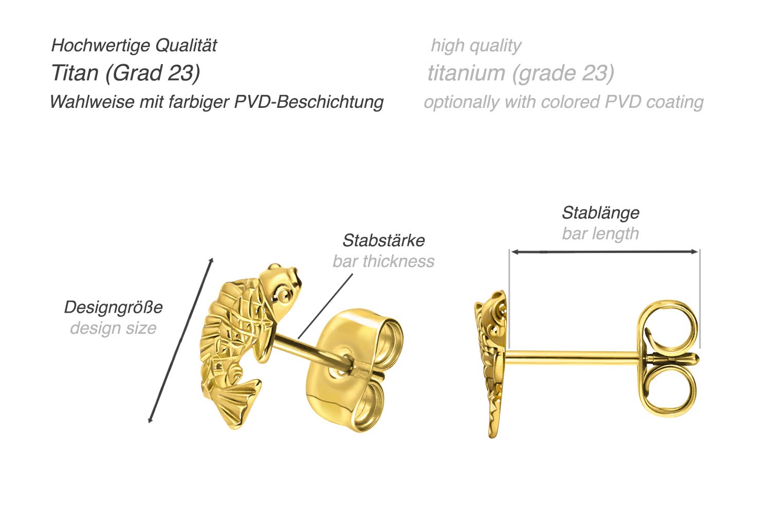 Titan Ohrstecker KOI KARPFEN