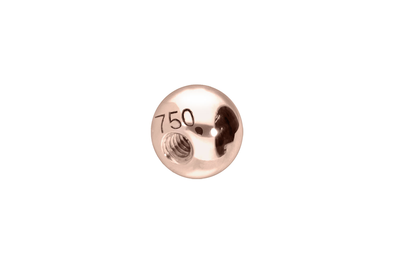 14/18 carat gold screw-in ball