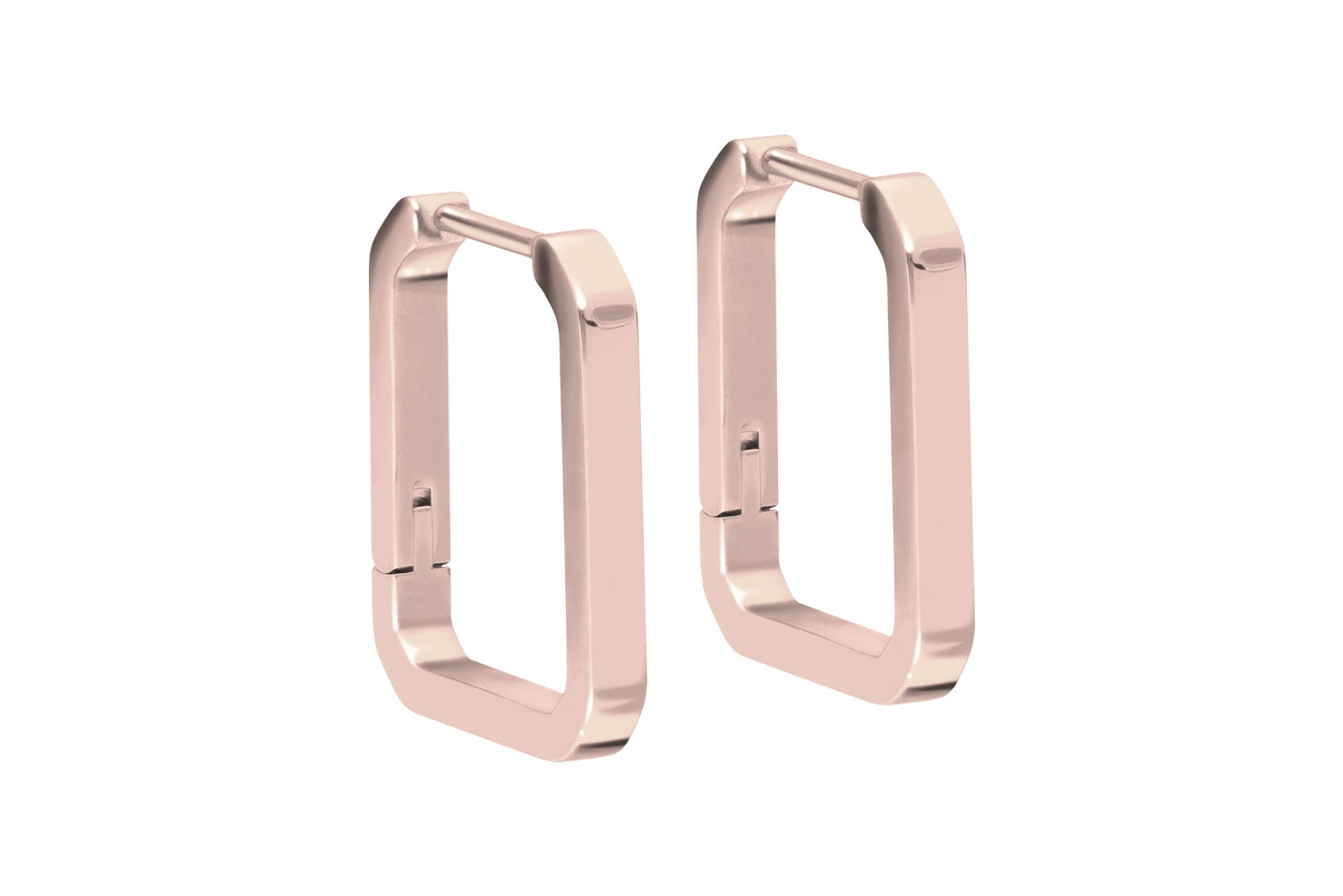 Titanium ear clicker creoles SQUARE