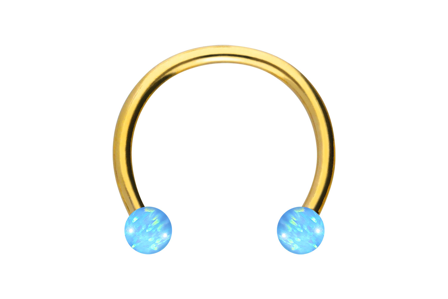 Surgical steel circular barbell SYNTHETIC OPALS