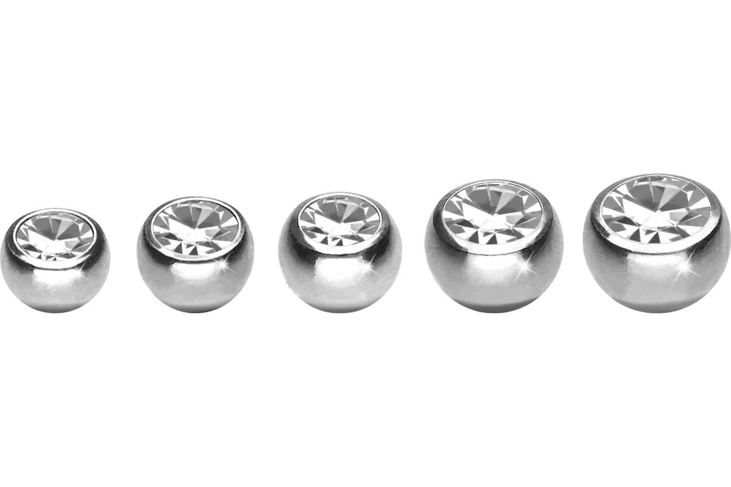 Titanium screw-in ball CRYSTAL