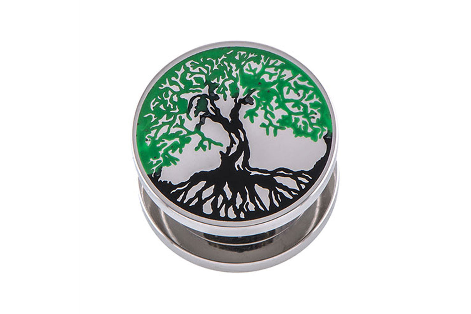 Surgical steel plug TREE OF LIFE ++SALE++