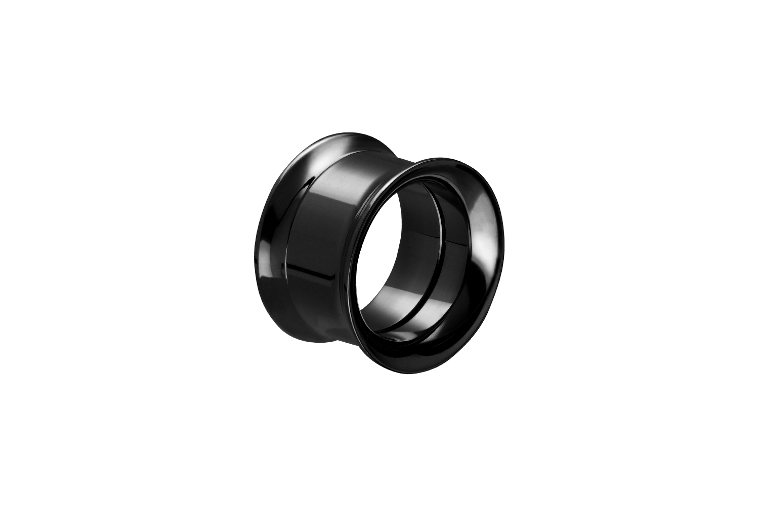 Surgical steel double flared tunnel