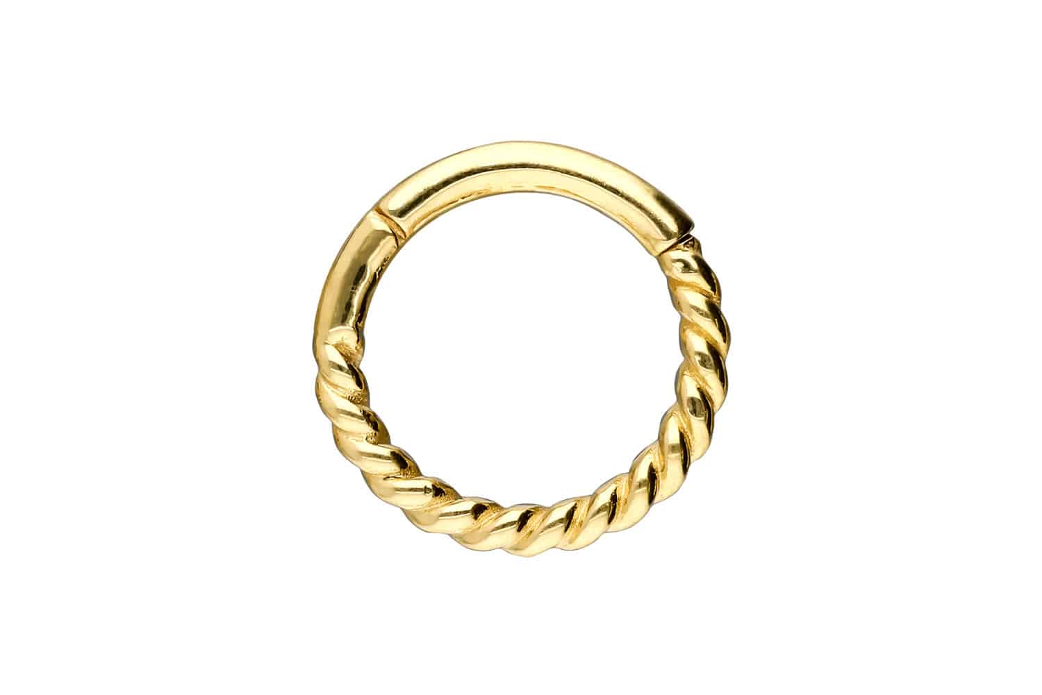 18 Karat Gold Segmentring Clicker GEDREHT