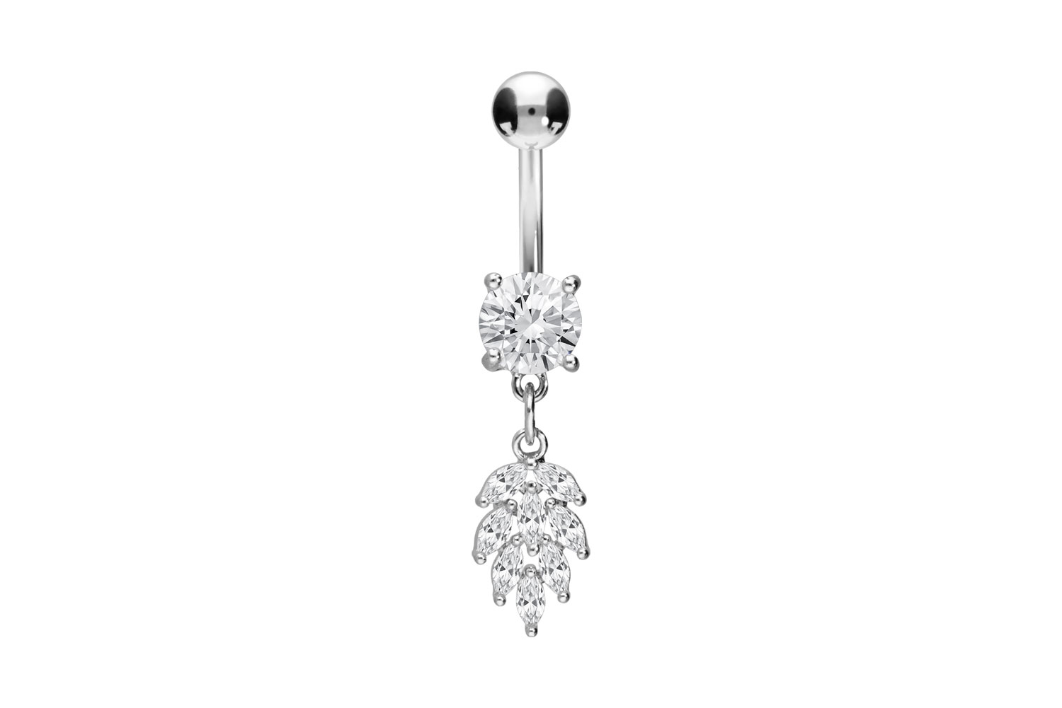 Surgical steel bananabell CRYSTAL CONE