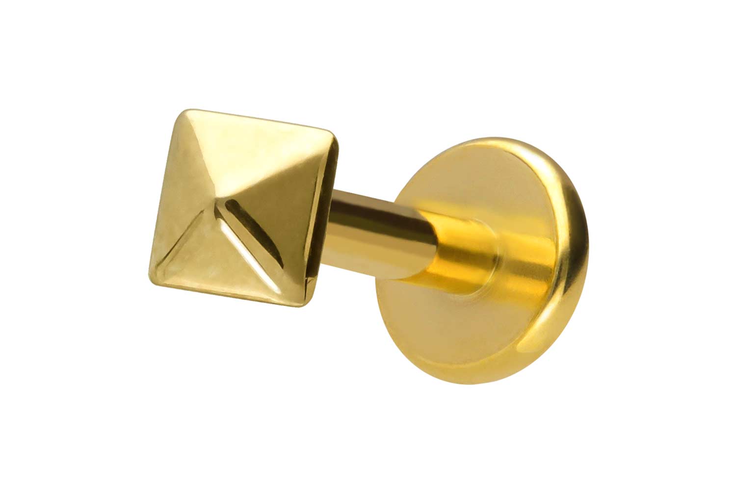 Titanium labret with internal thread PYRAMID
