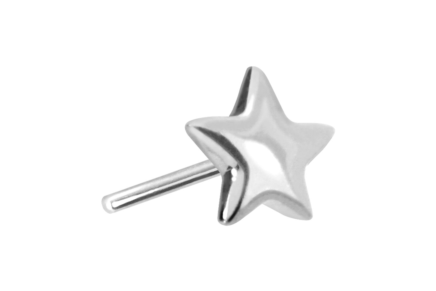 14 carat gold attachment with titanium push pin STAR