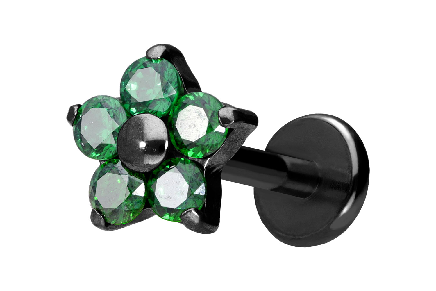 Titan Labret mit Push Fit KRISTALLBLUME