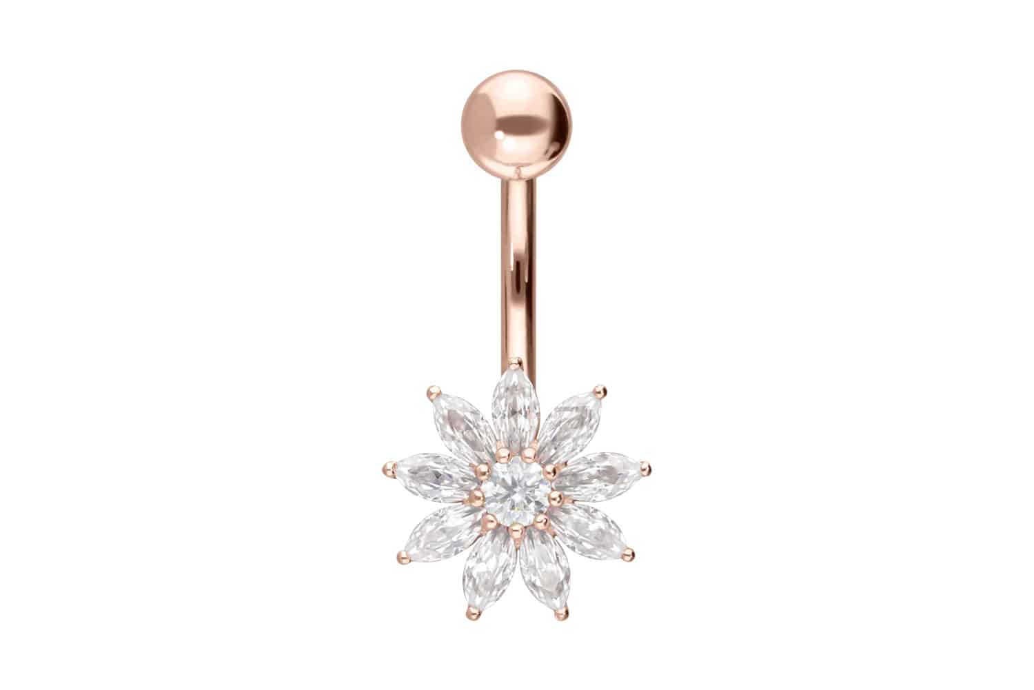 14/18 Karat Gold Bananabell MOISSANIT-BLUME