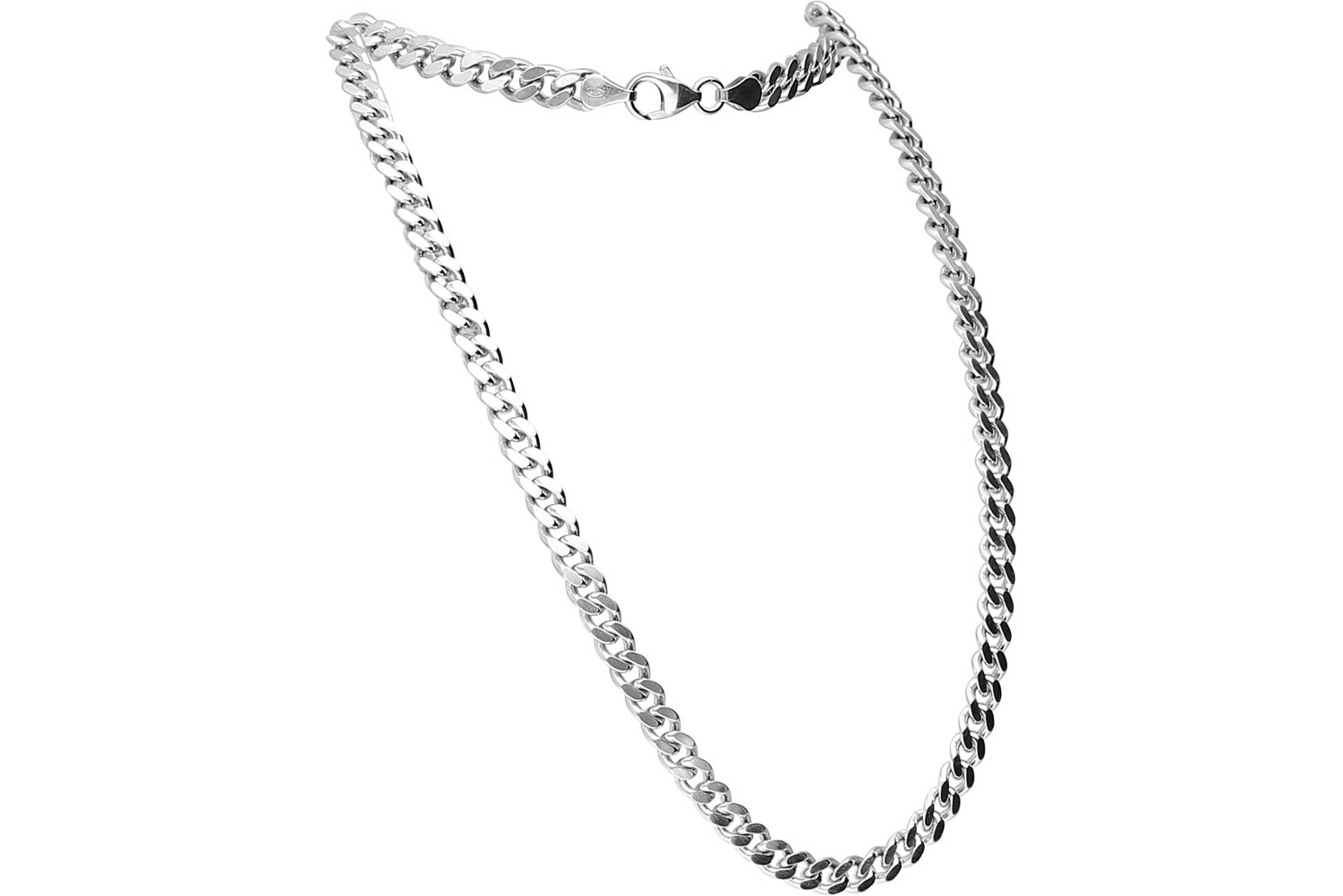 925er Silber Panzerkette rhodiniert