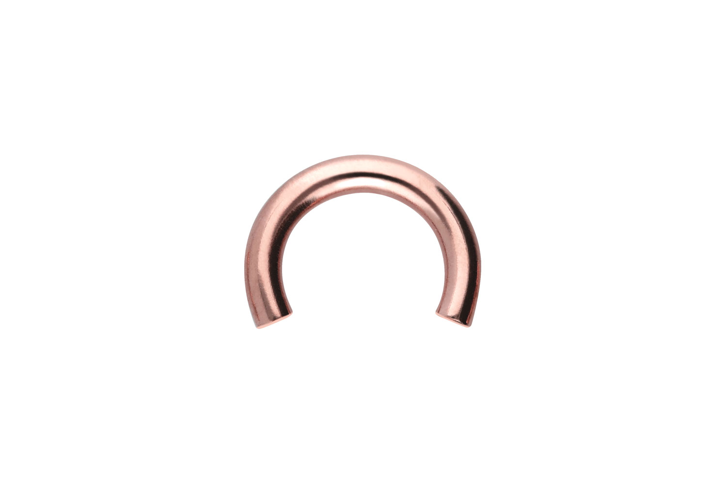 Titanium circular barbell with internal thread without balls