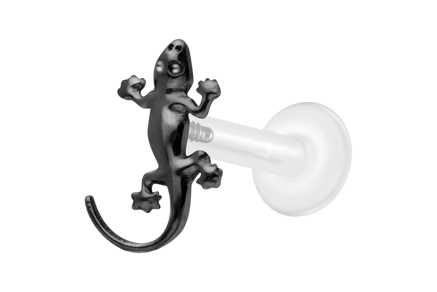 PTFE labret with internal thread + titanium attachment GECKO