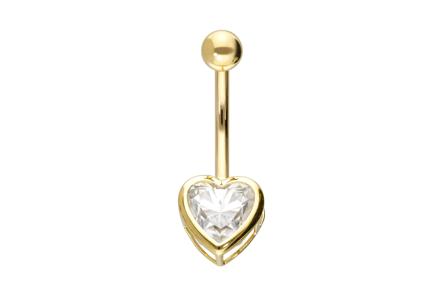 14/18 carat gold bananabell MOISSANITE HEART