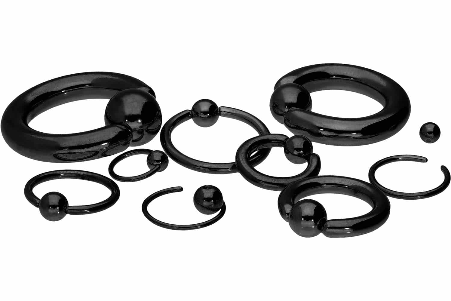 Surgical steel ball closure ring