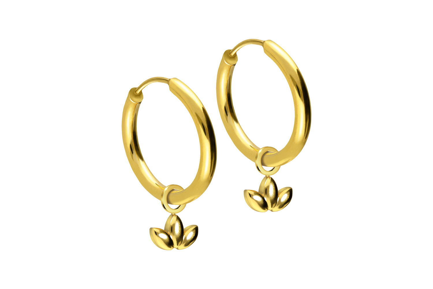 Chirurgenstahl Ohrclicker Creolen LOTUSBLÜTE