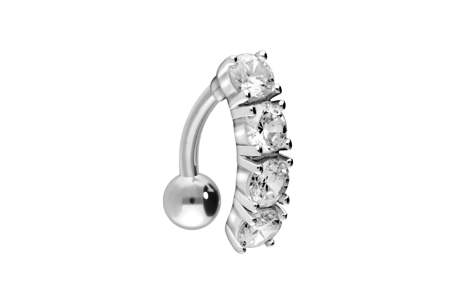 Titan Bananabell mit 925er Silber-Design KRISTALLBANNER