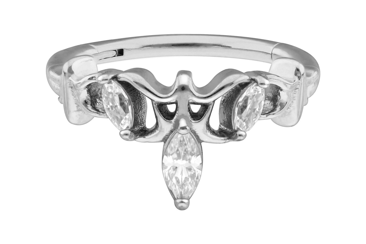Surgical steel segment ring clicker CROWN