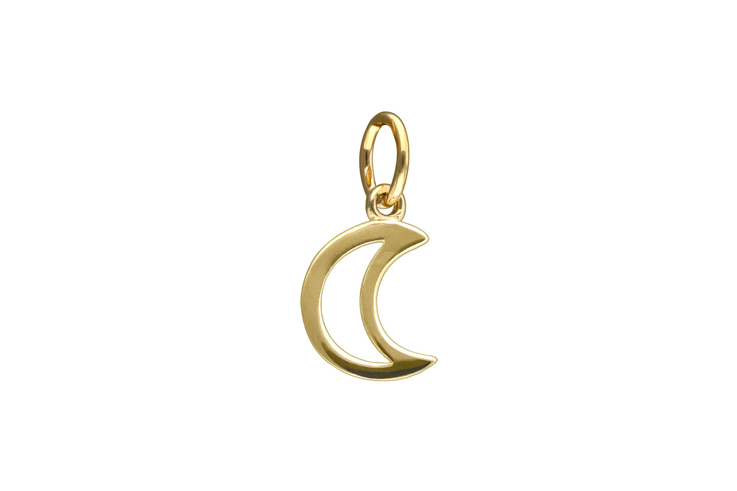 14 carat gold pendant for clickers MOON