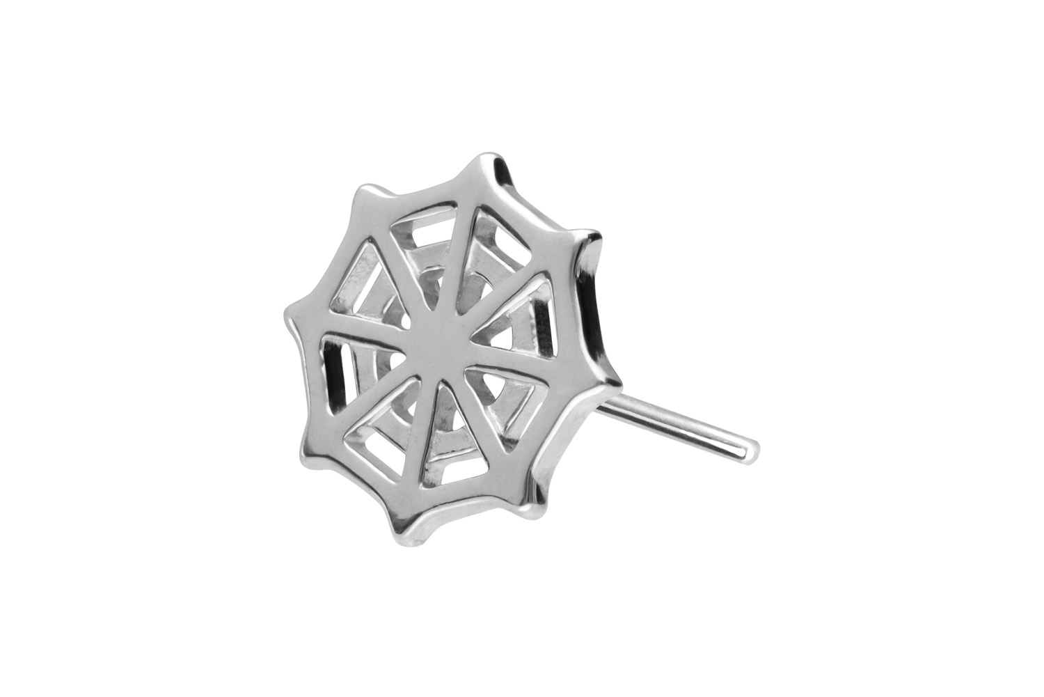 14 Karat Gold Aufsatz mit Titan Push Pin SPINNENNETZ