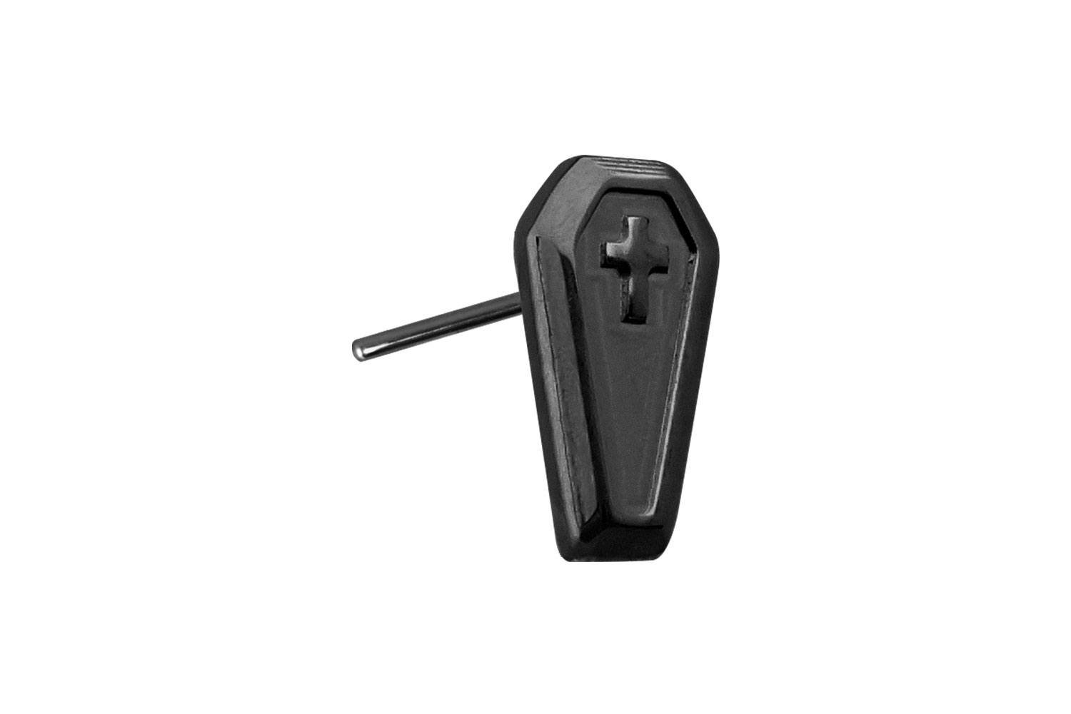 Titanium attachment with push pin COFFIN