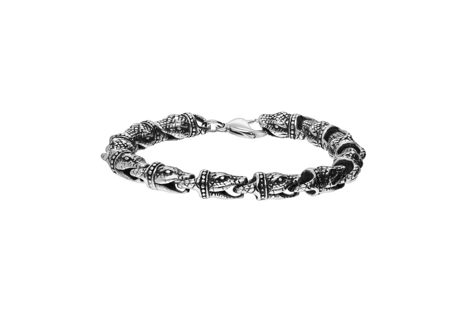 Surgical steel bracelet SNAKE HEADS