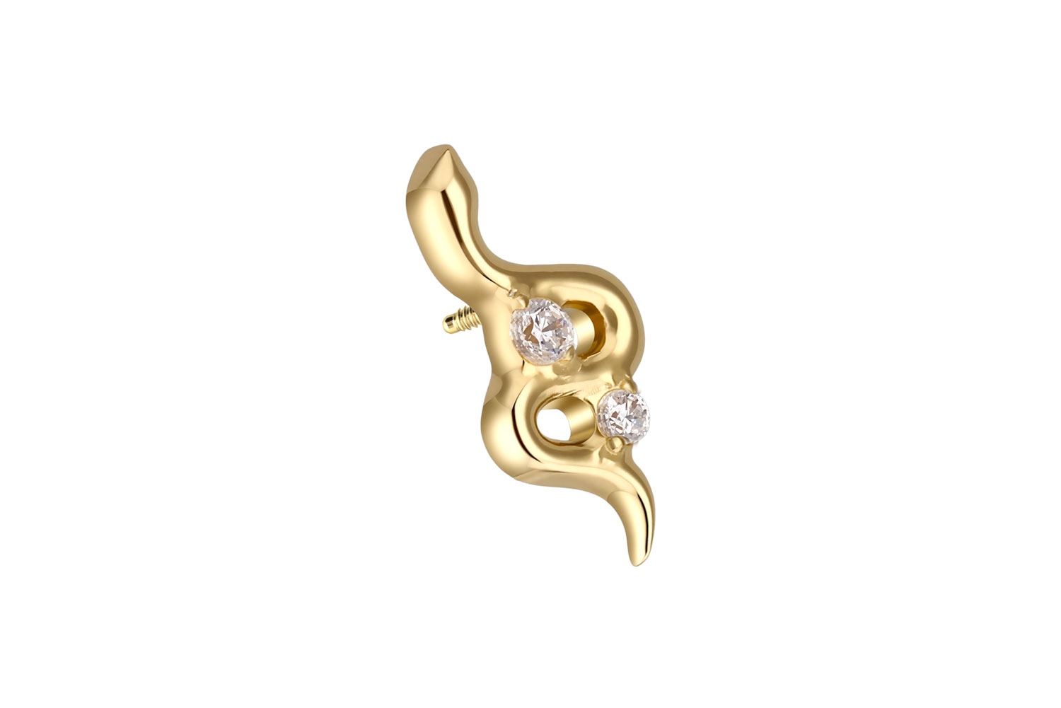 Titanium screw-in attachment with external thread SNAKE