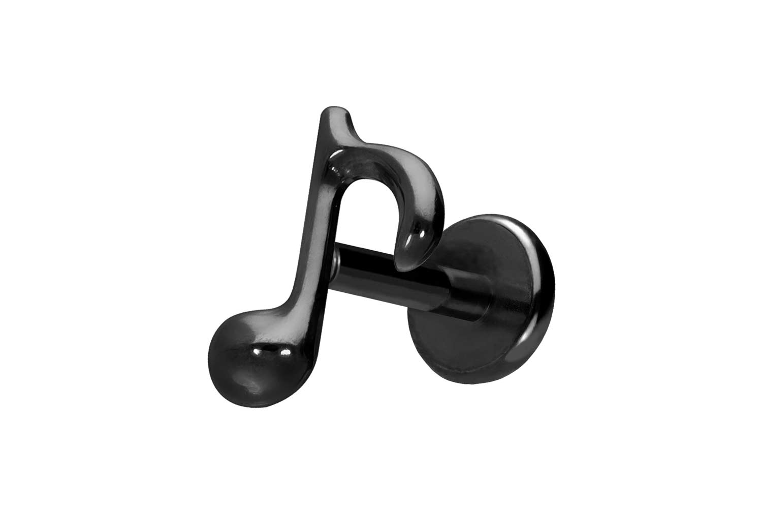 Titanium labret with push fit EIGHTH NOTE