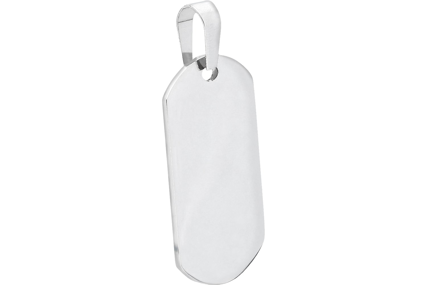 Stainless steel dog tag highly polished / matt