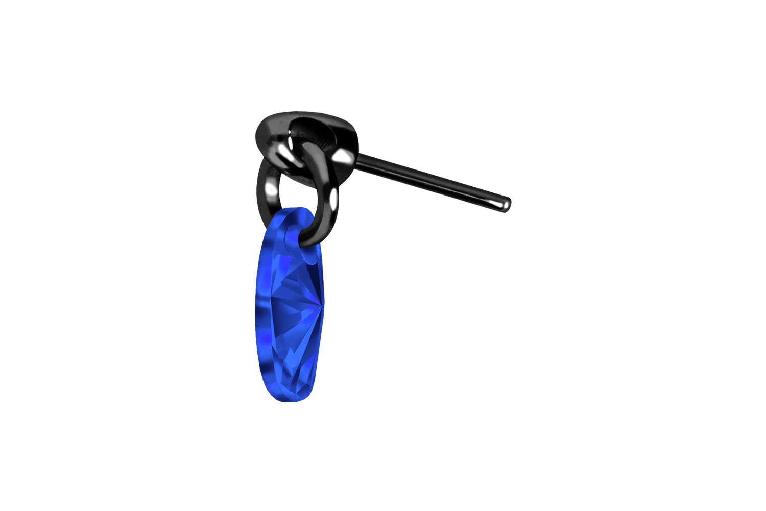 Titanium attachment with push pin CRYSTAL OVAL
