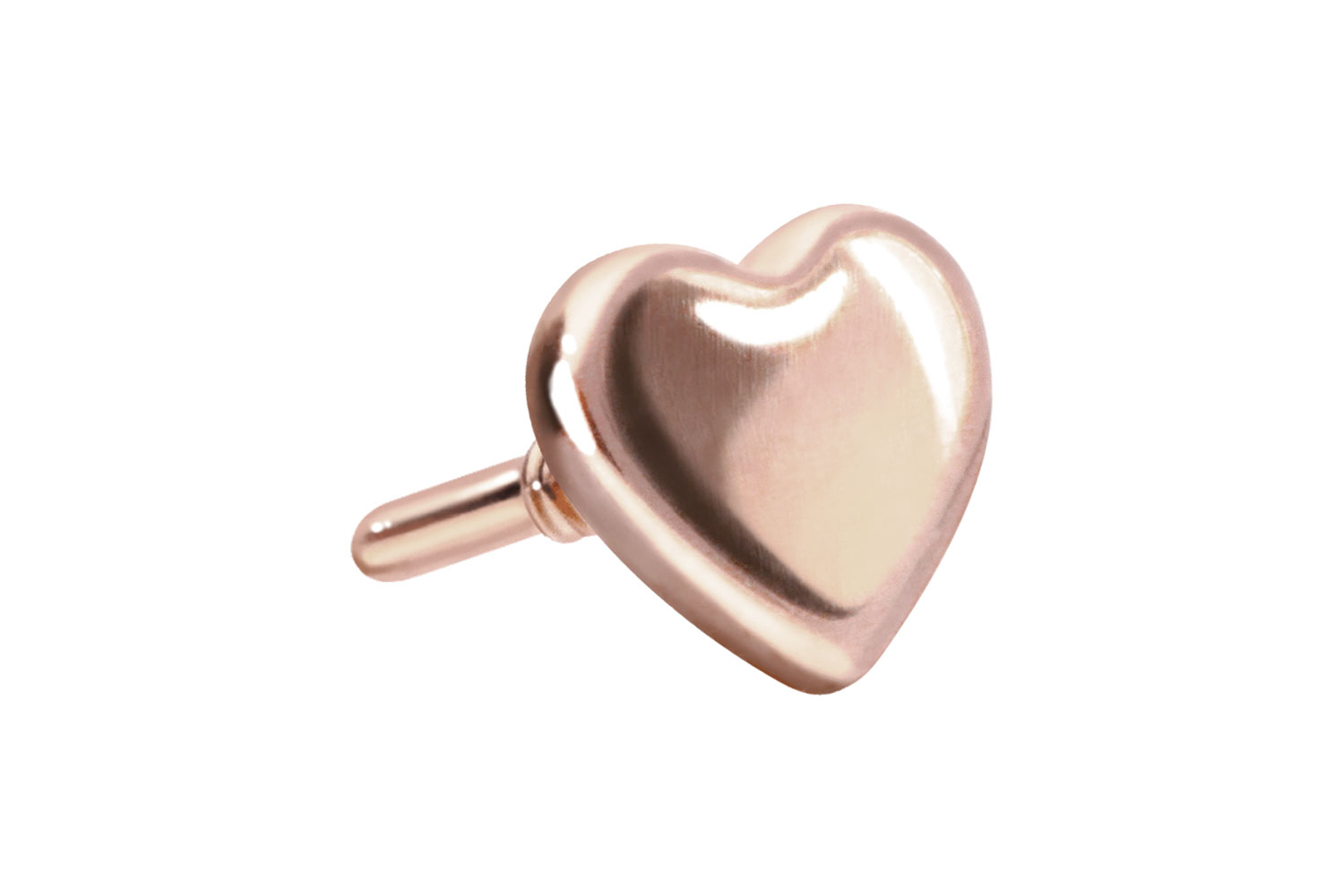 14 carat gold screw-in attachment with external thread HEART