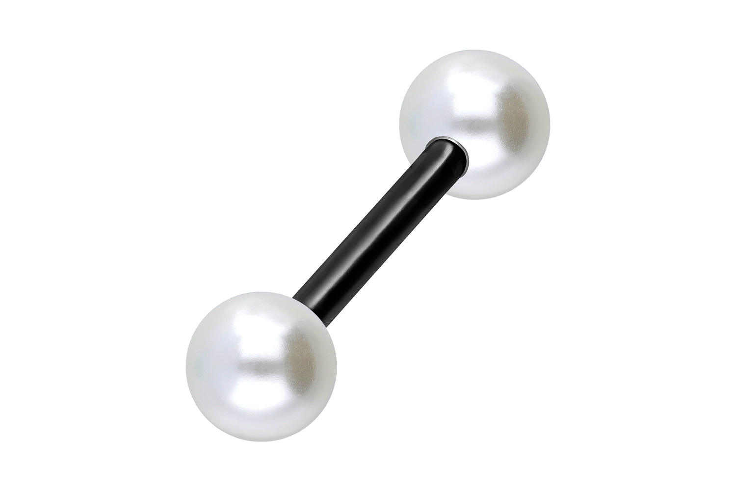 Titanium barbell SYNTHETIC PEARLS